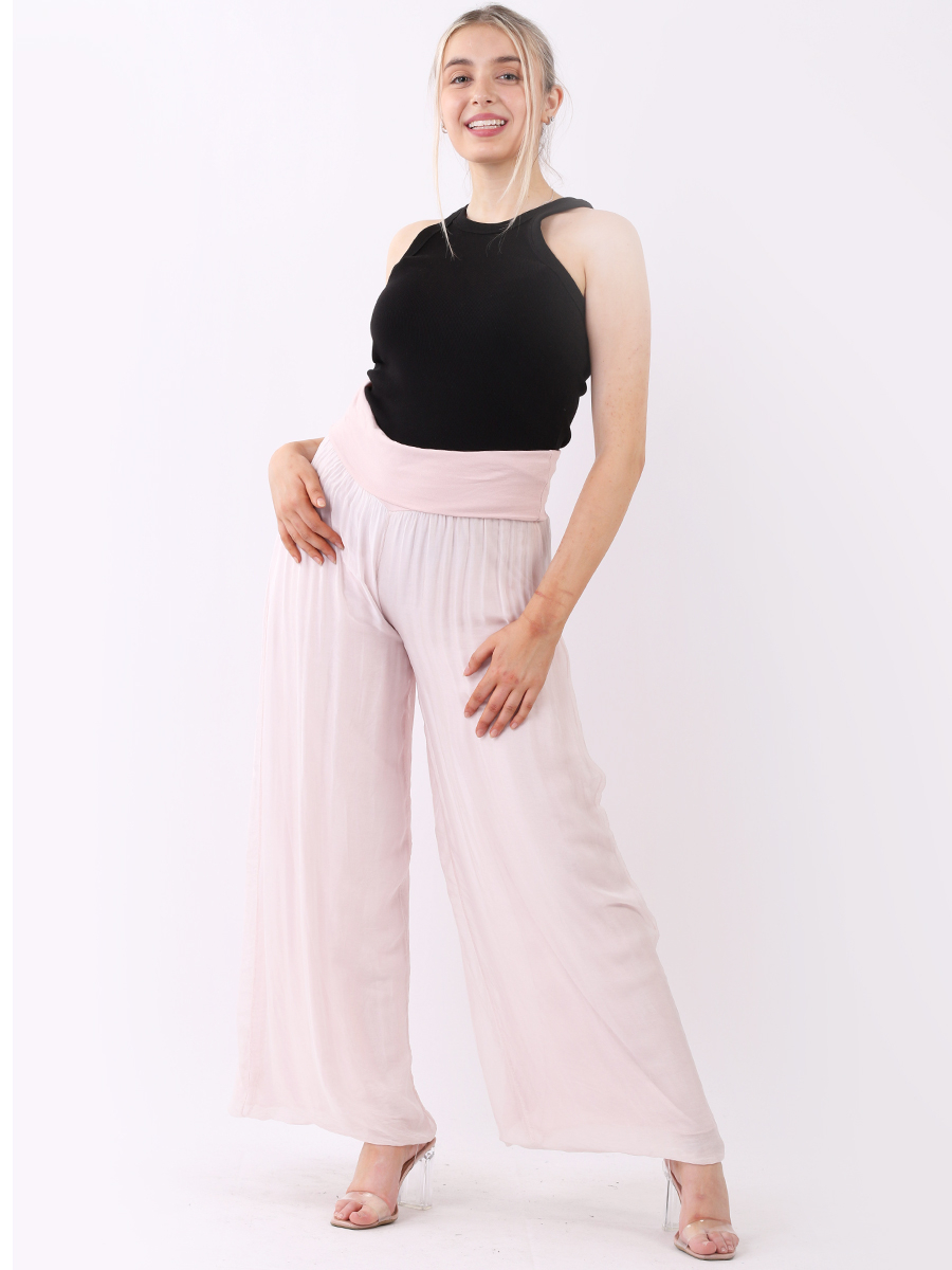 Leora Silk puffball Hem Floaty Trousers size 10-16 - Image 11
