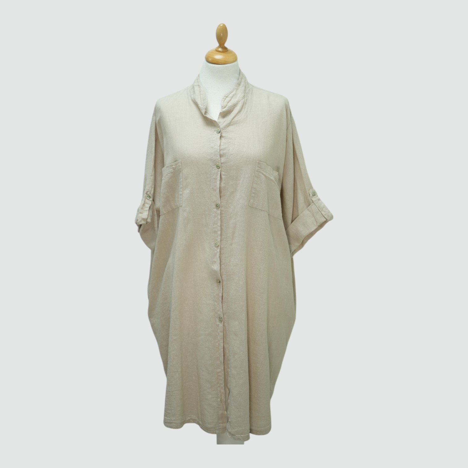 Kara Linen Oversized Shirt/Dress/Tunic 16-24 - Image 2
