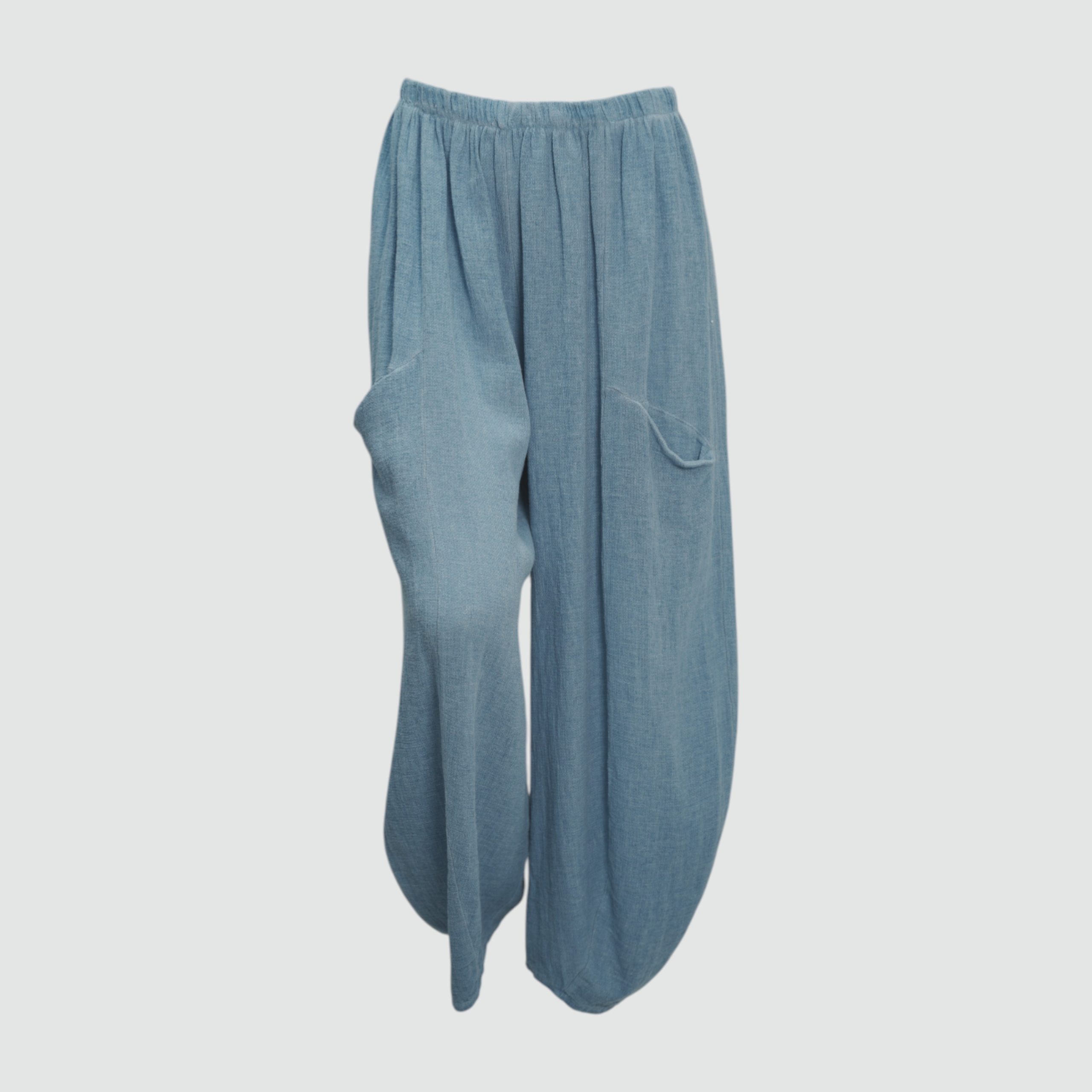 Delta Linen Mix Cocoon/Barrel Style Trousers 10-16 Sea Salt Collection - Image 9