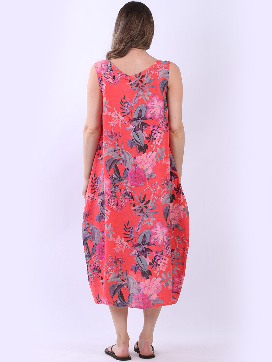 Corina Linen Sleeveless Dress 16-20 - Image 4