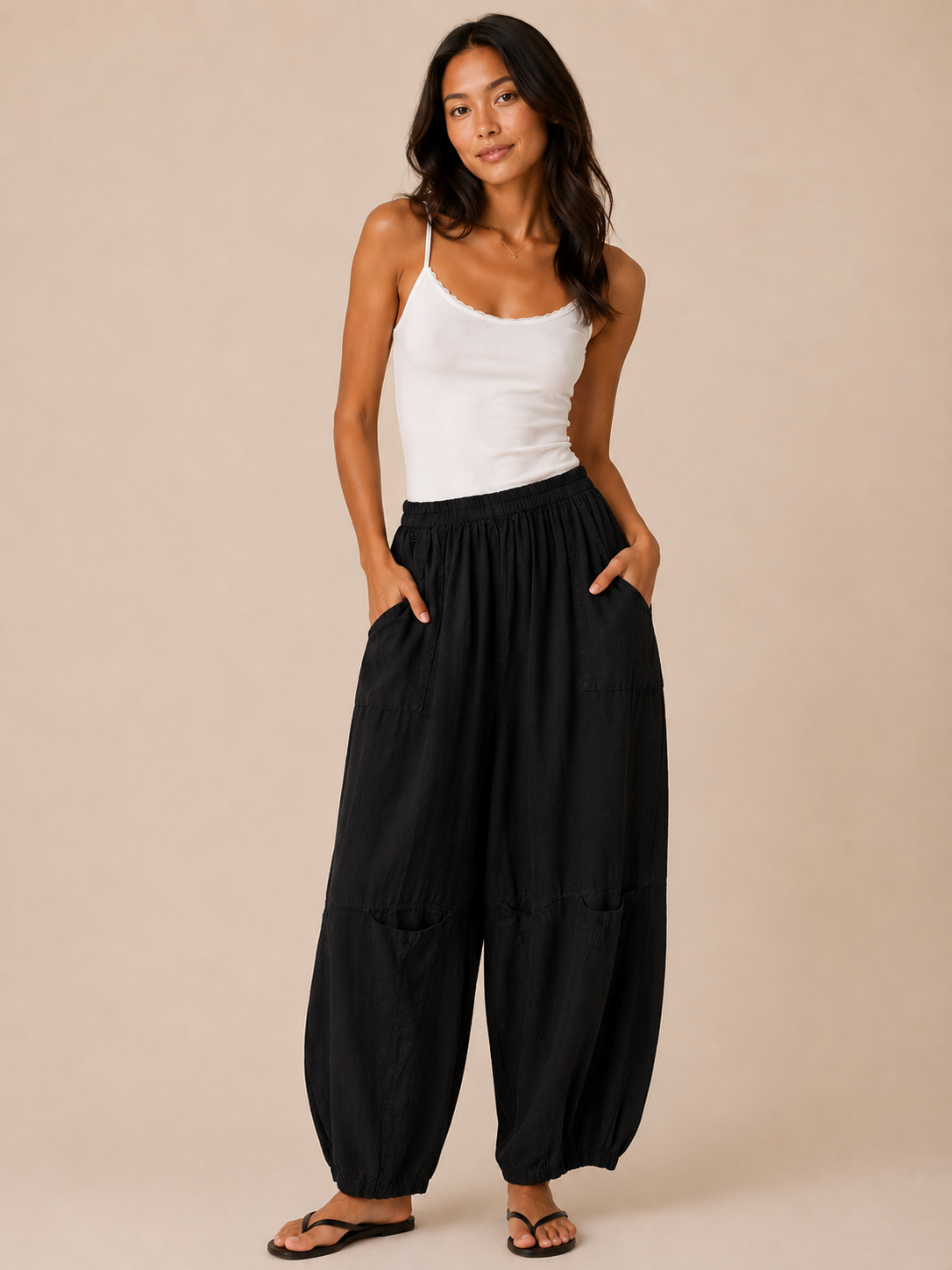 Renata Linen Cocoon/Barrel Leg Trousers sizes 16-18 & 20-22 & 22-24 - Image 8