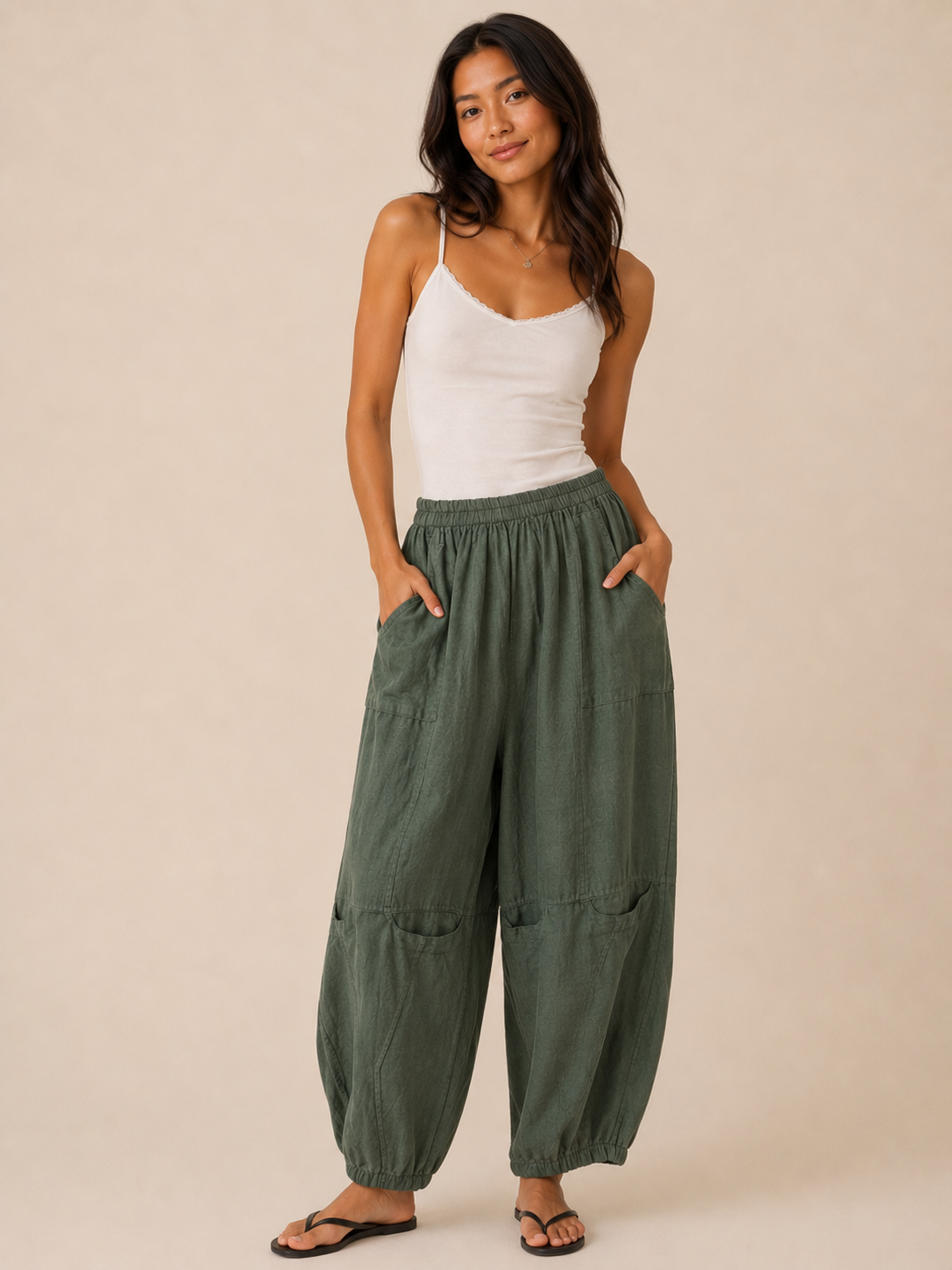 Renata Linen Cocoon/Barrel Leg Trousers sizes 16-18 & 20-22 & 22-24 - Image 5