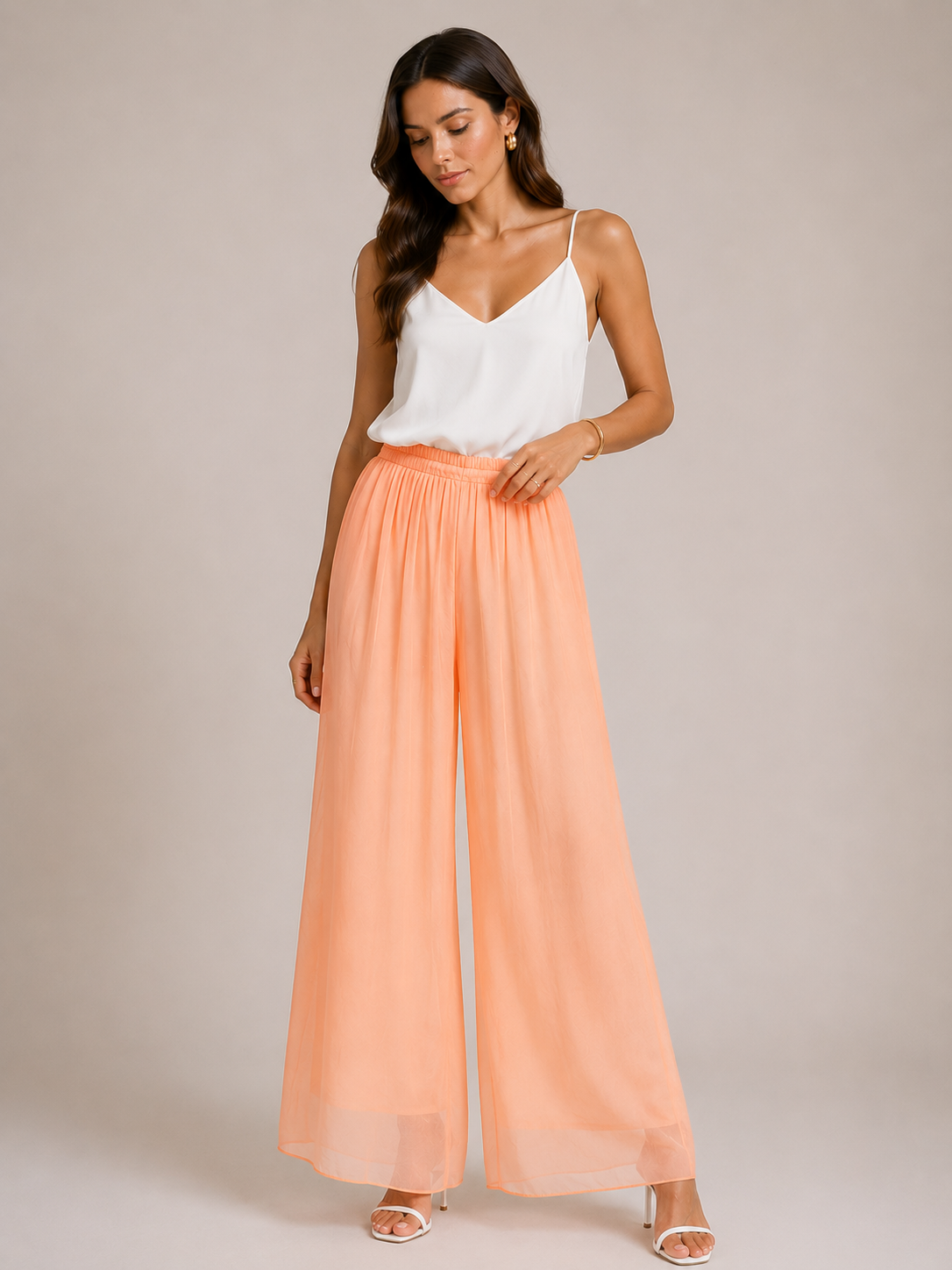 Lette Silk Floaty Palazzo Trousers size 14-20 - Image 6