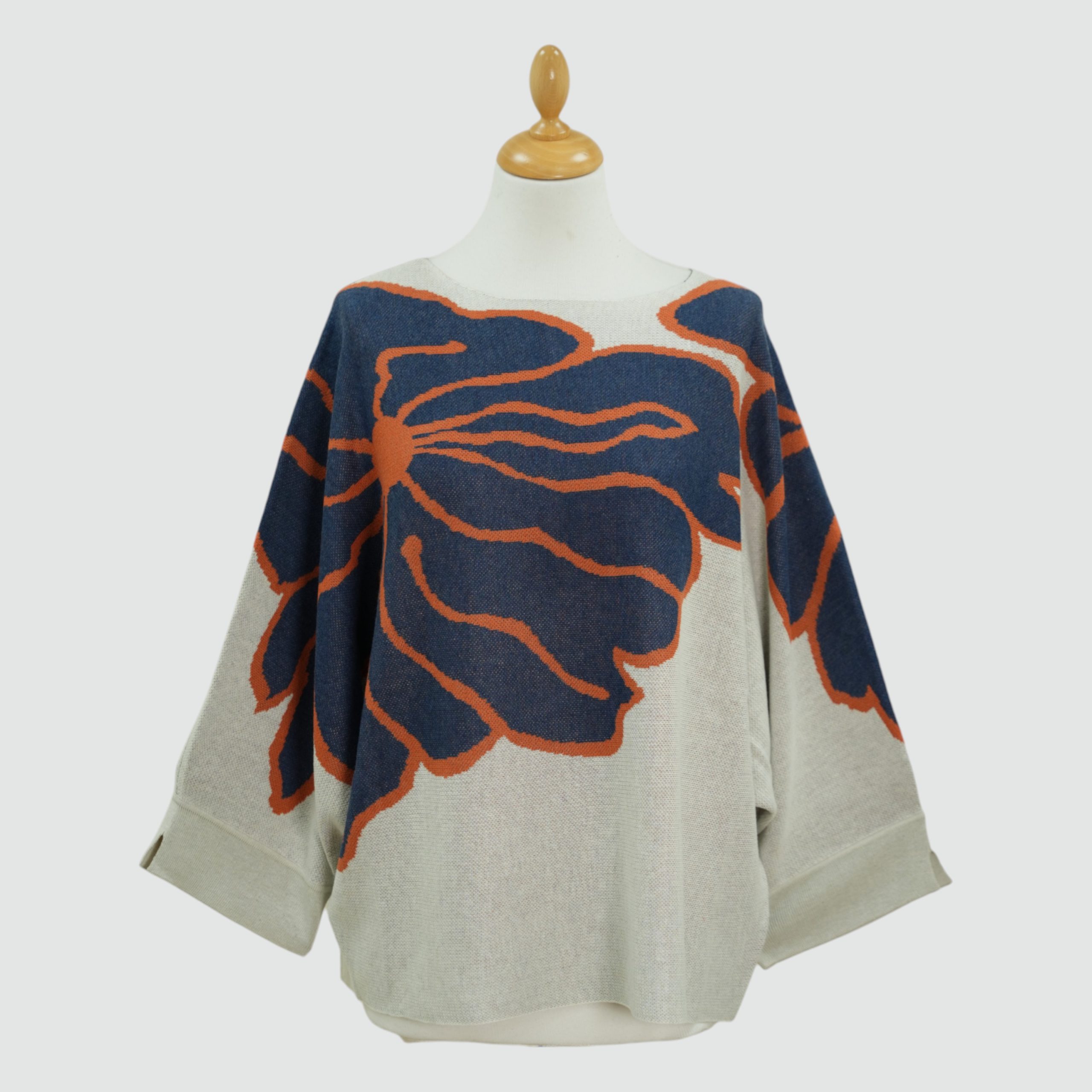 Evora Feature Print Batwing Sweater size 12-22 - Image 2