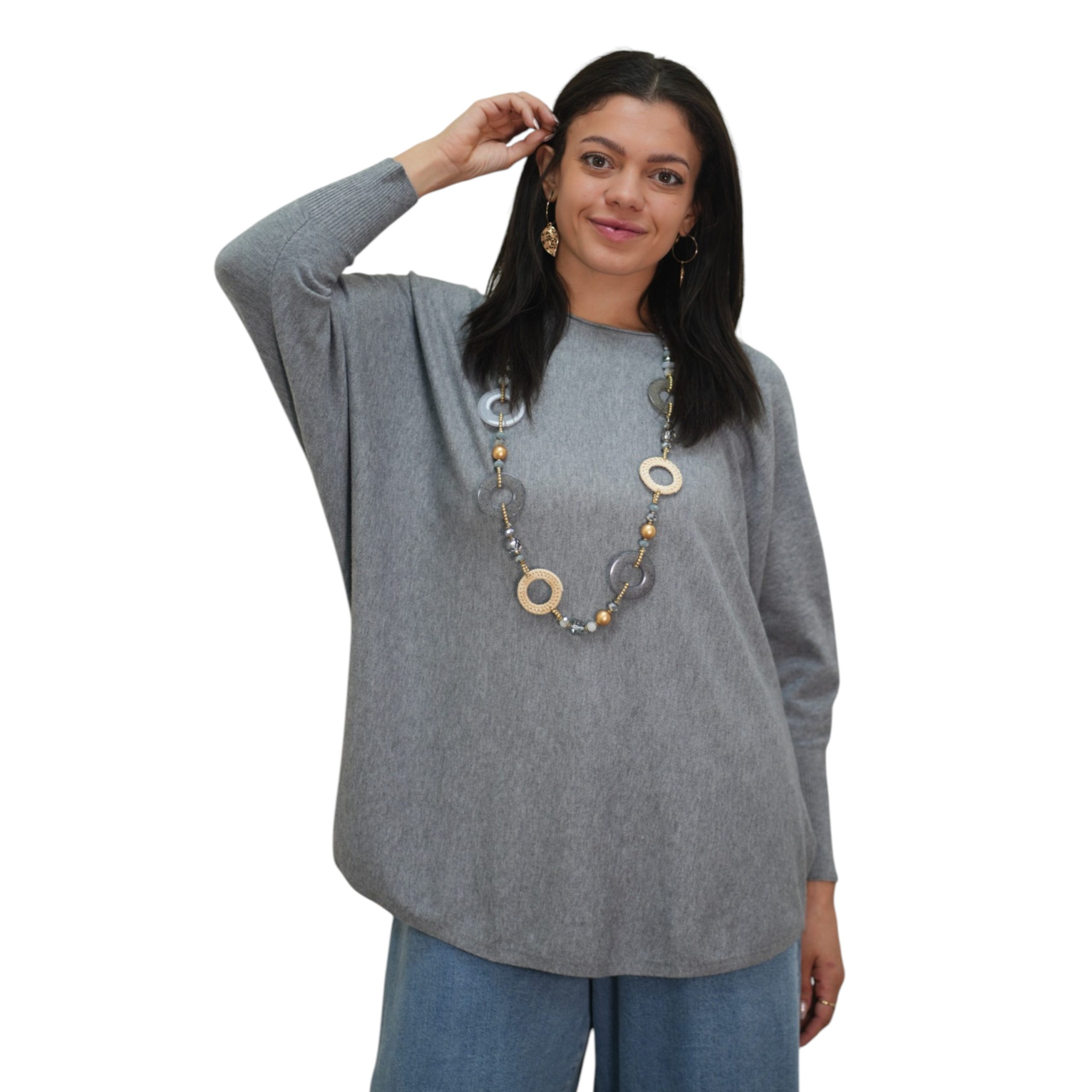 Milan Batwing Oversized Sweater size 14-22