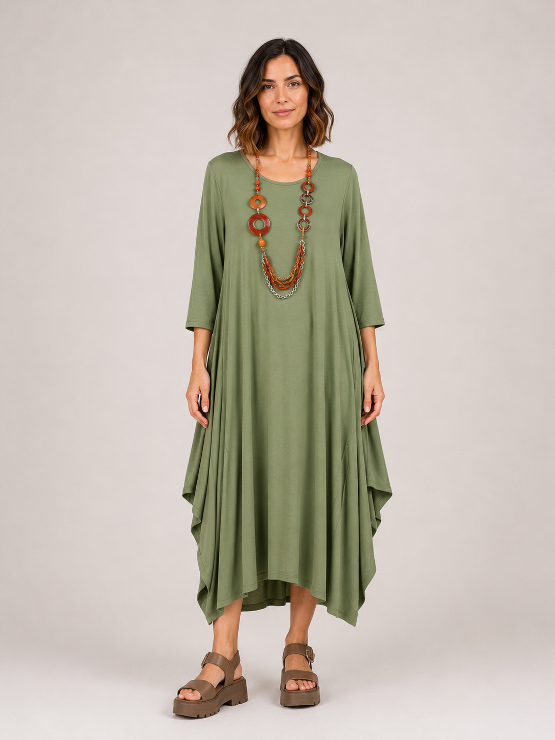 Monaco Lagenlook Stretchy Dress size 12-18 - Image 2