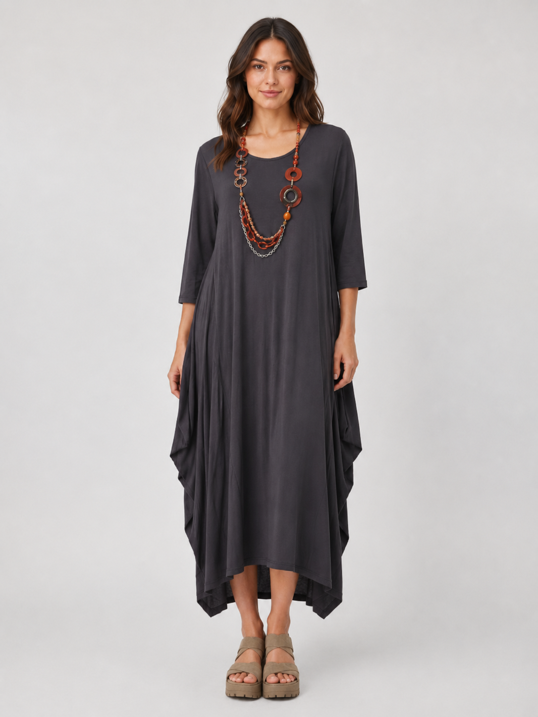 Monaco Lagenlook Stretchy Dress size 12-18 - Image 4