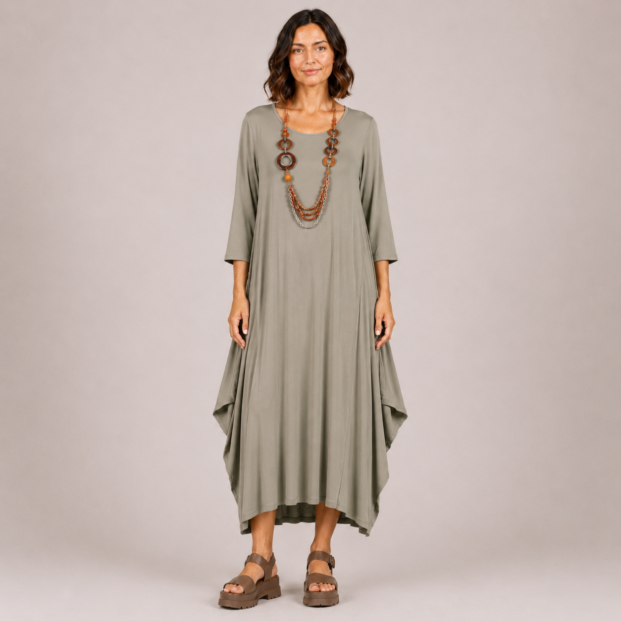 Monaco Lagenlook Stretchy Dress size 12-18 - Image 5