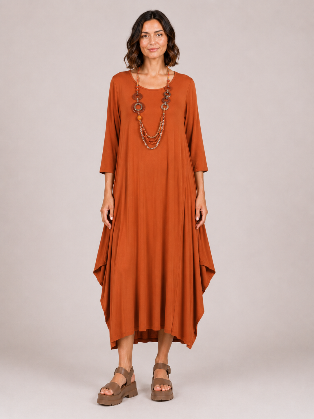 Monaco Lagenlook Stretchy Dress size 12-18 - Image 12