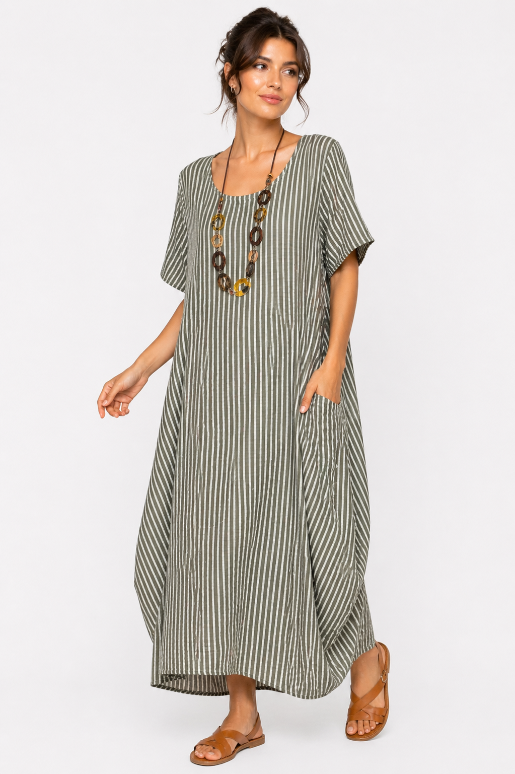 Luella Balloon Style Cotton Maxi Dress size 14-18 - Image 10