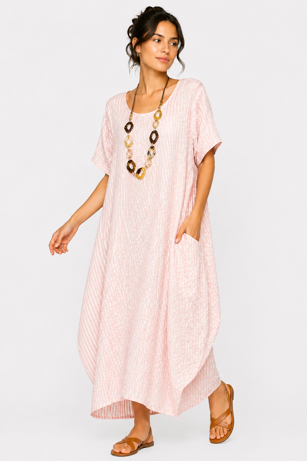 Luella Balloon Style Cotton Maxi Dress size 14-18 - Lagenlook Boutique