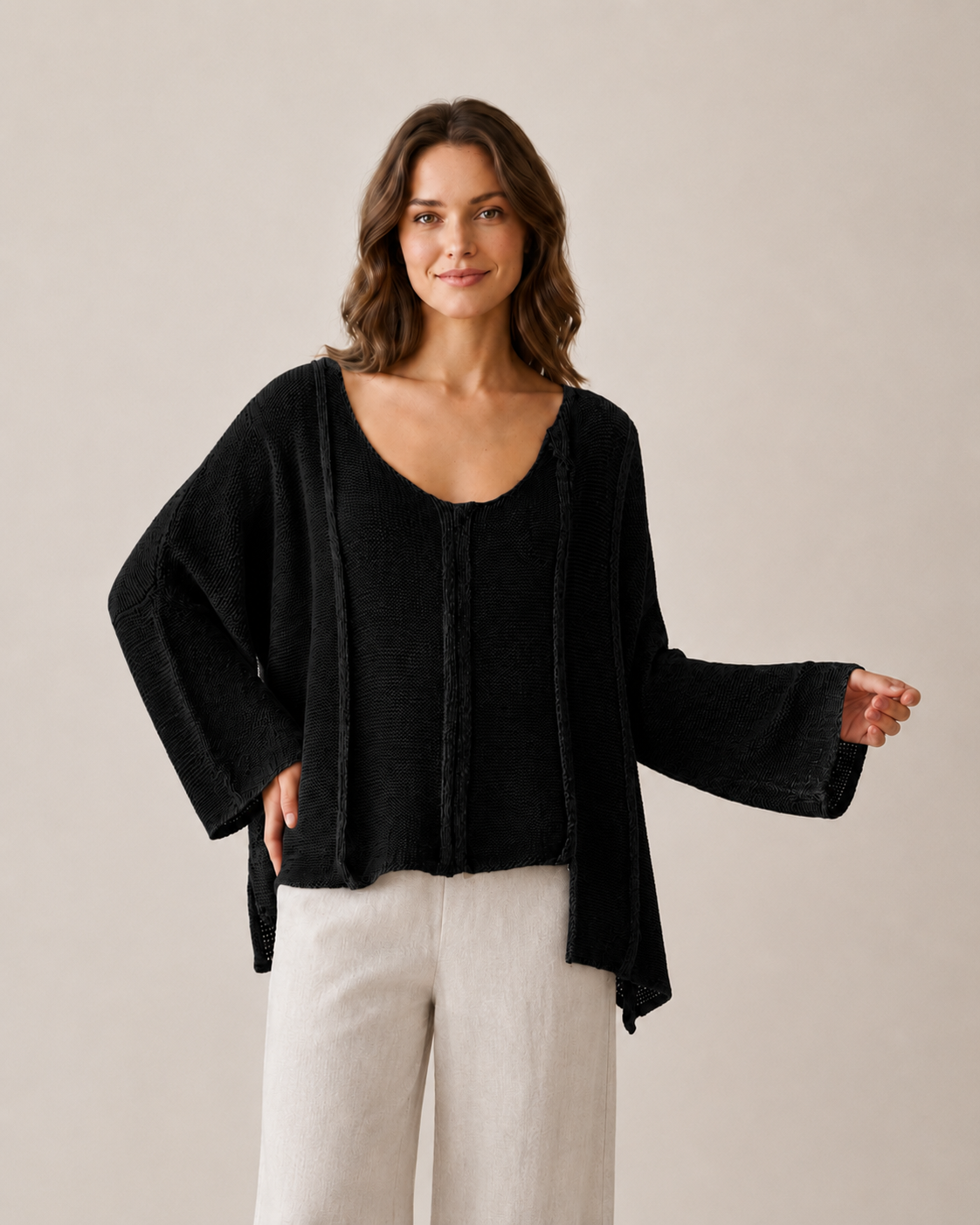 Zoey Asymmetrical Cotton Knitwear size 12-22 - Image 7