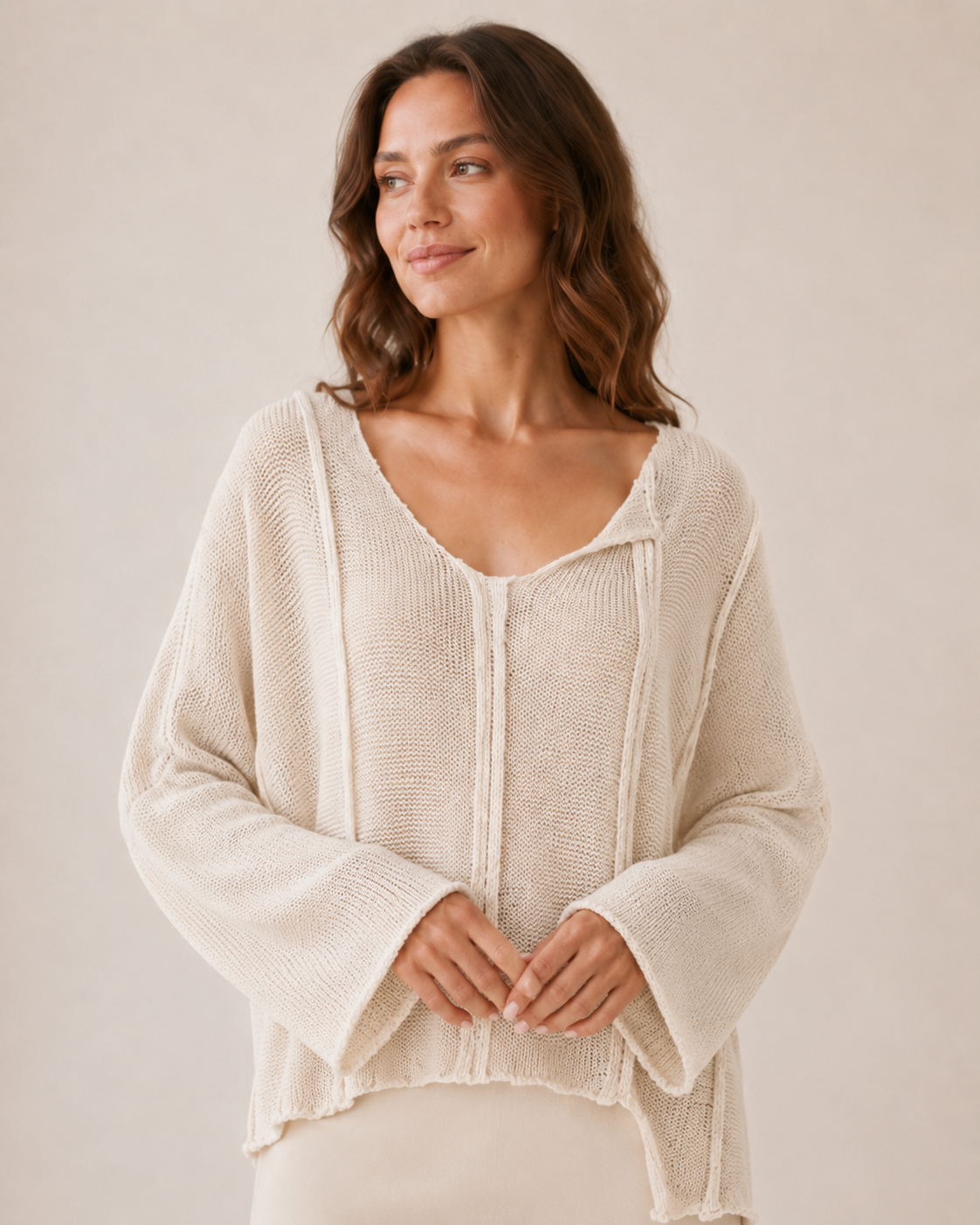 Zoey Asymmetrical Cotton Knitwear size 12-22 - Image 3
