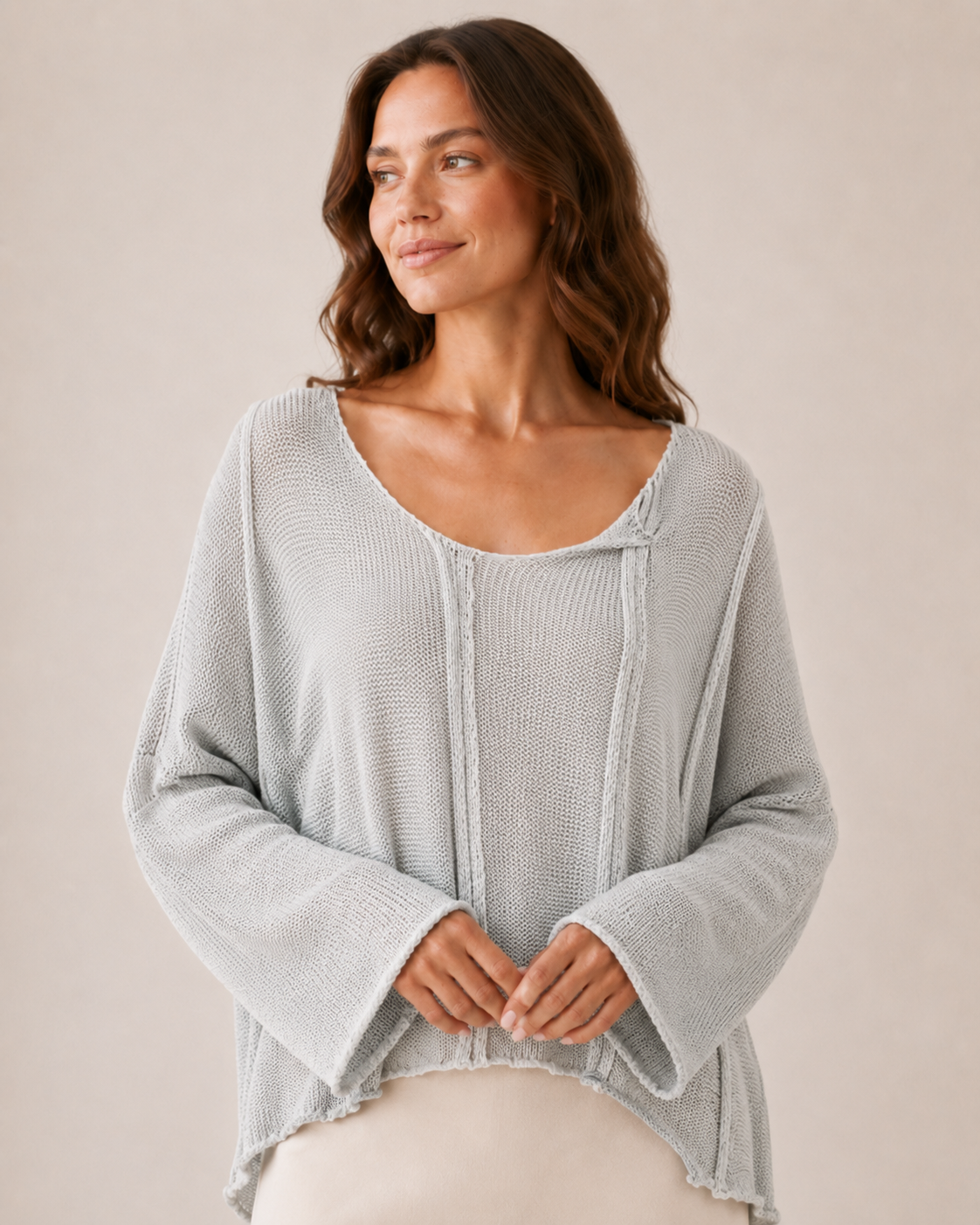 Zoey Asymmetrical Cotton Knitwear size 12-22 - Image 5