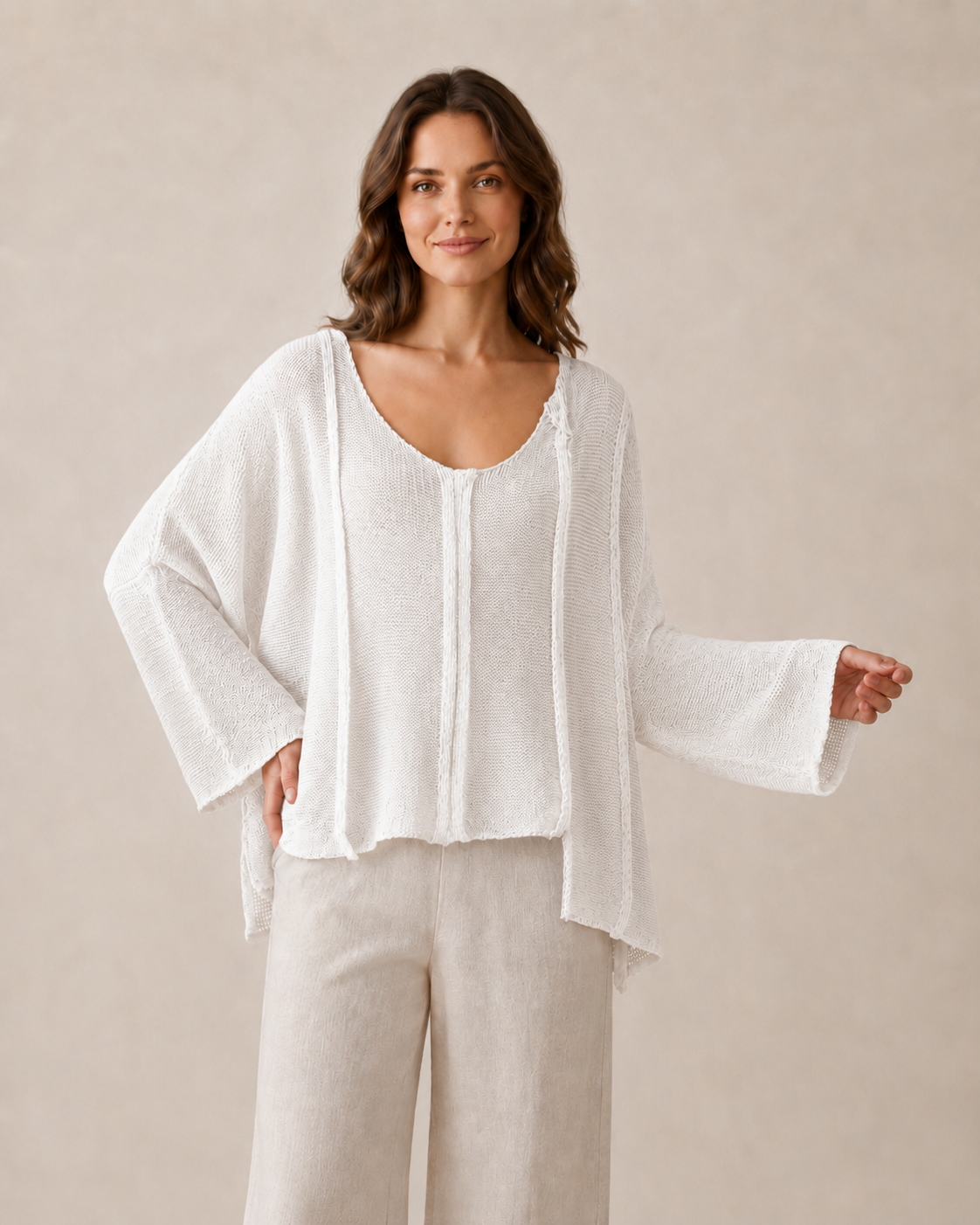 Zoey Asymmetrical Cotton Knitwear size 12-22 - Image 4