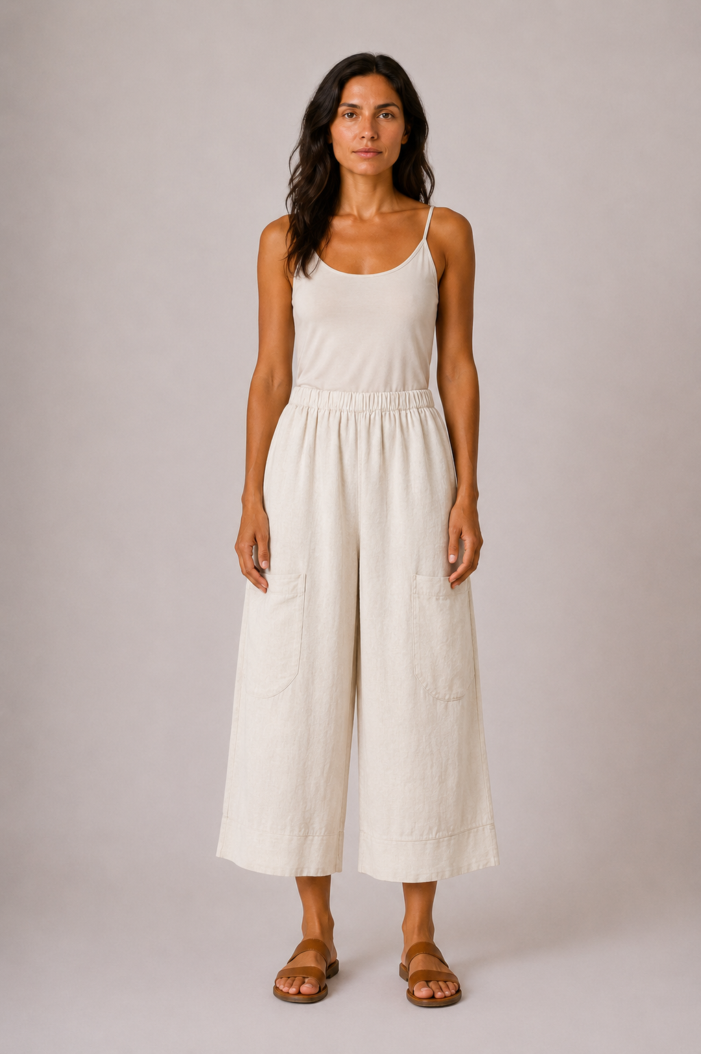 Julia Linen Short Cropped Baggy Trousers size 12-20 - Image 16