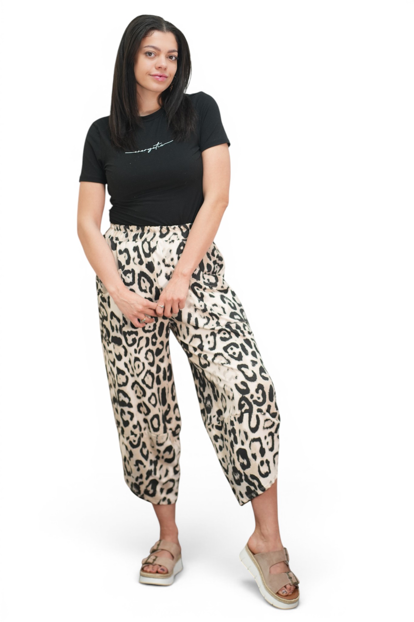 Banyoles Animal print Cocoon/Barrel Leg Trousers size 12-20 - Image 2