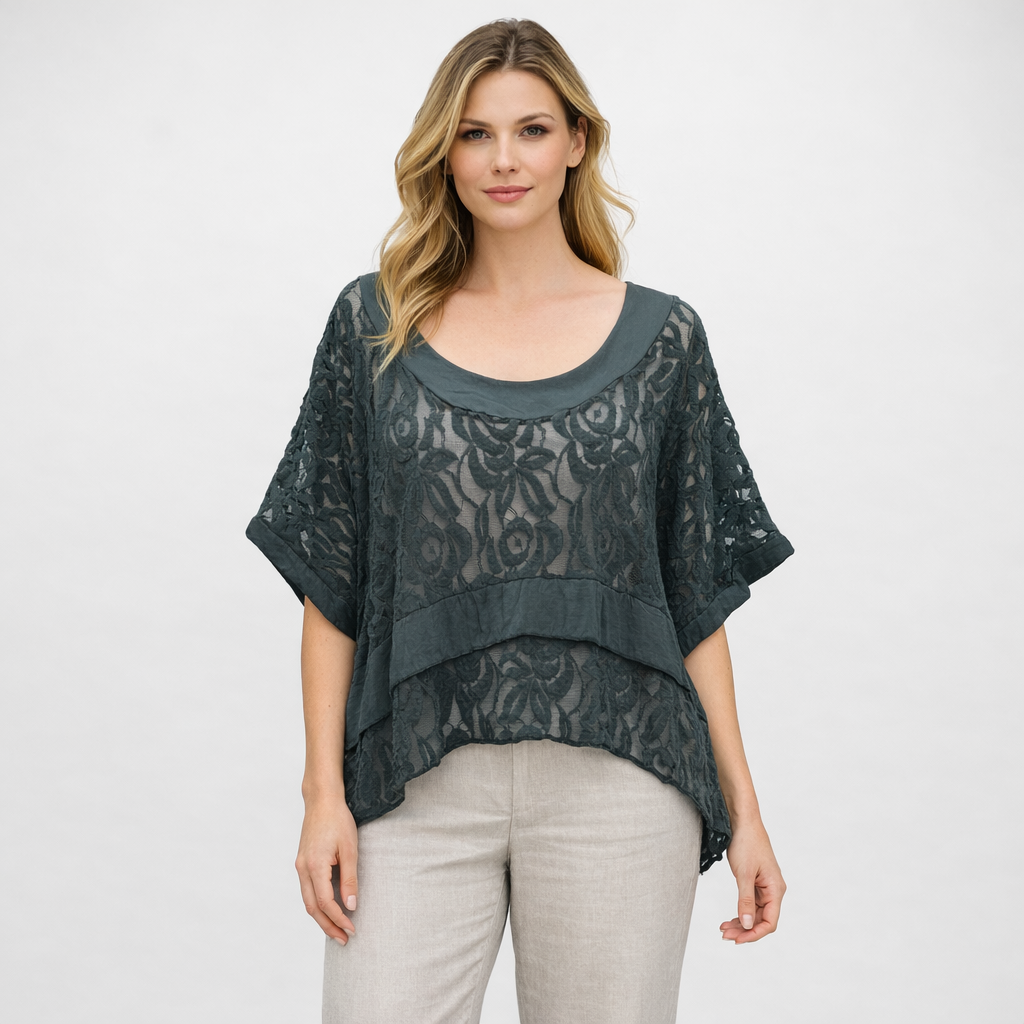 Abelie Short Lacey Cropped Top size 12-18 - Image 3