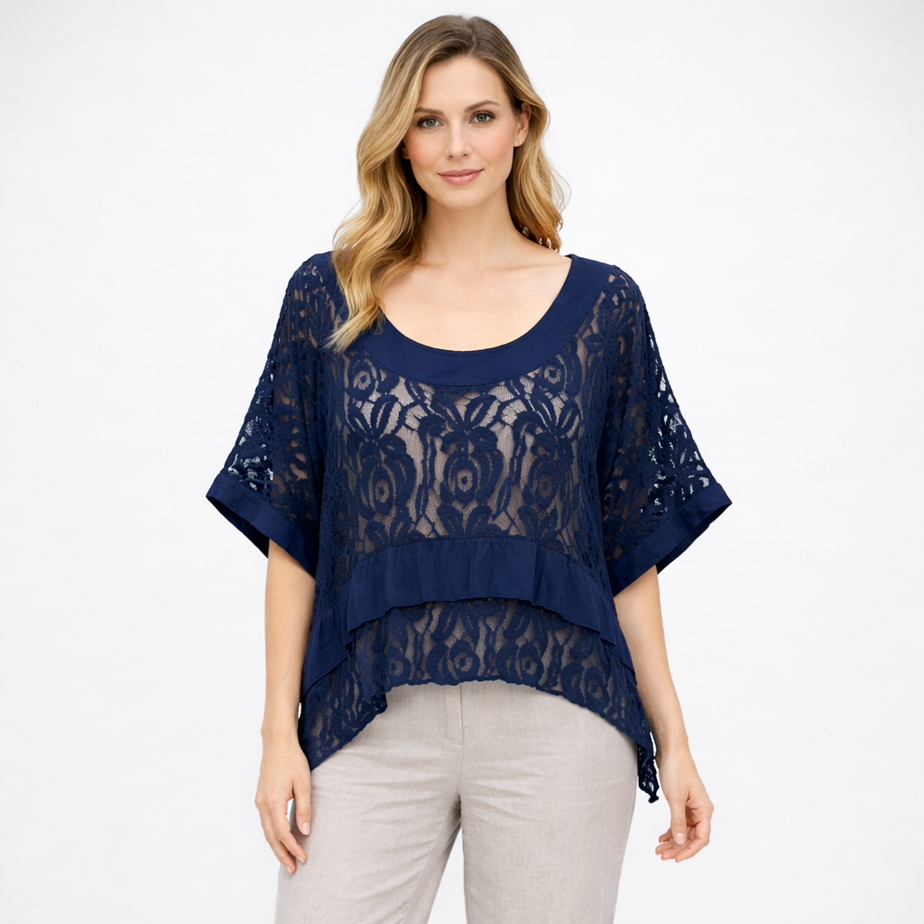 Abelie Short Lacey Cropped Top size 12-18 - Image 4