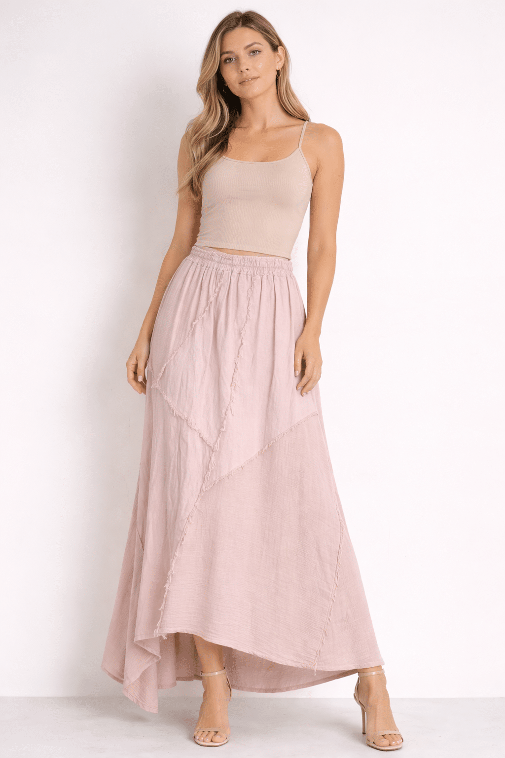 Santos Asymmetrical Linen Maxi Skirt 12-18 - Image 3