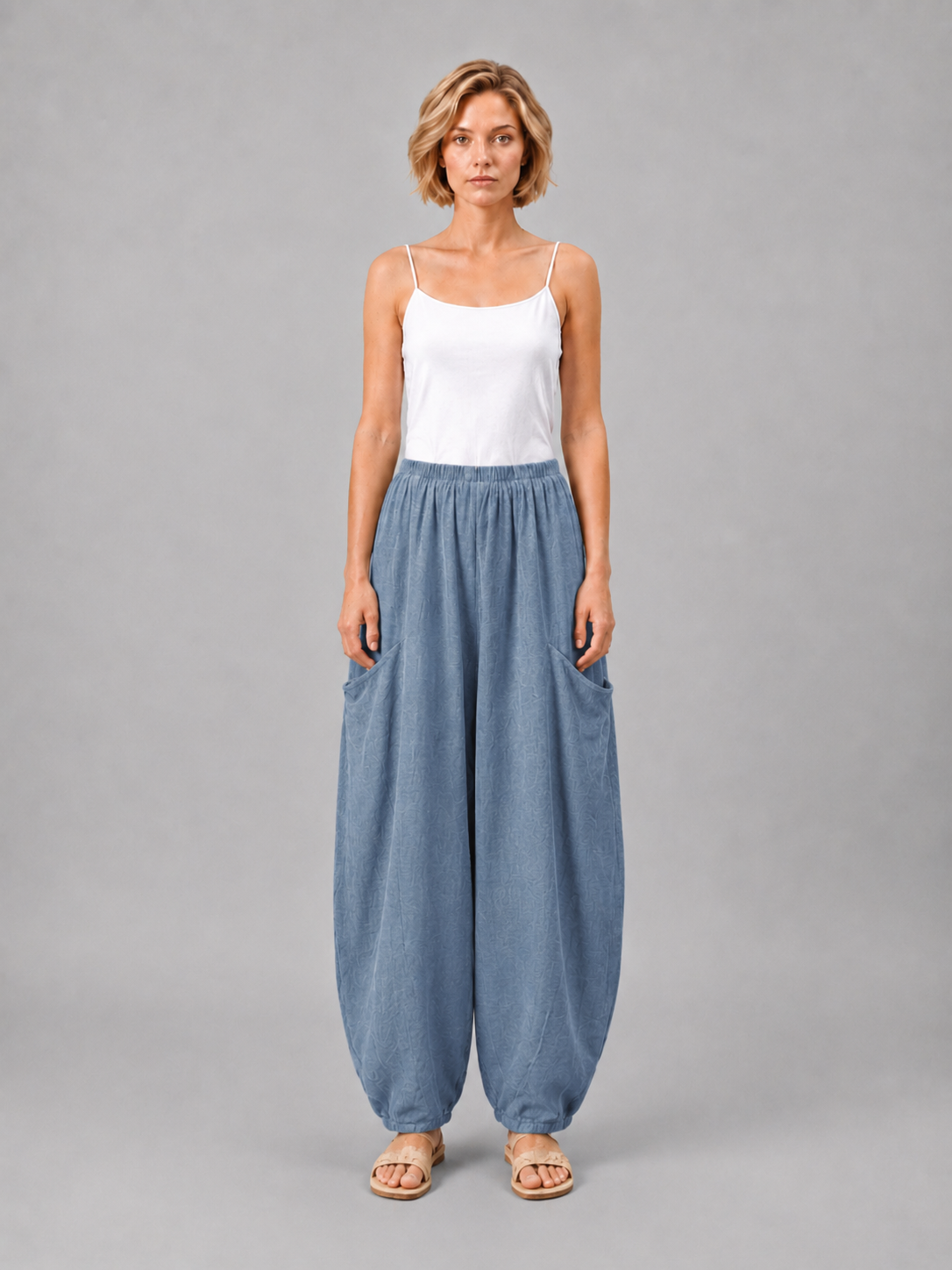 Delta Linen Mix Cocoon/Barrel Style Trousers 10-16 Sea Salt Collection - Image 11