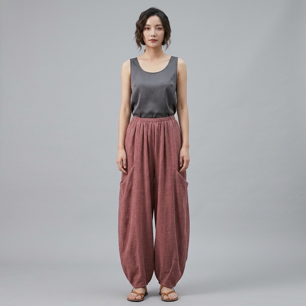 Delta Linen Mix Cocoon/Barrel Style Trousers 10-16 Sea Salt Collection - Image 6