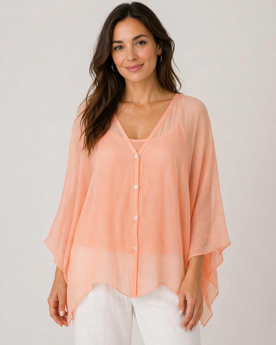 Marnie Silk Oversized Button up Blouse size12-20 - Image 2