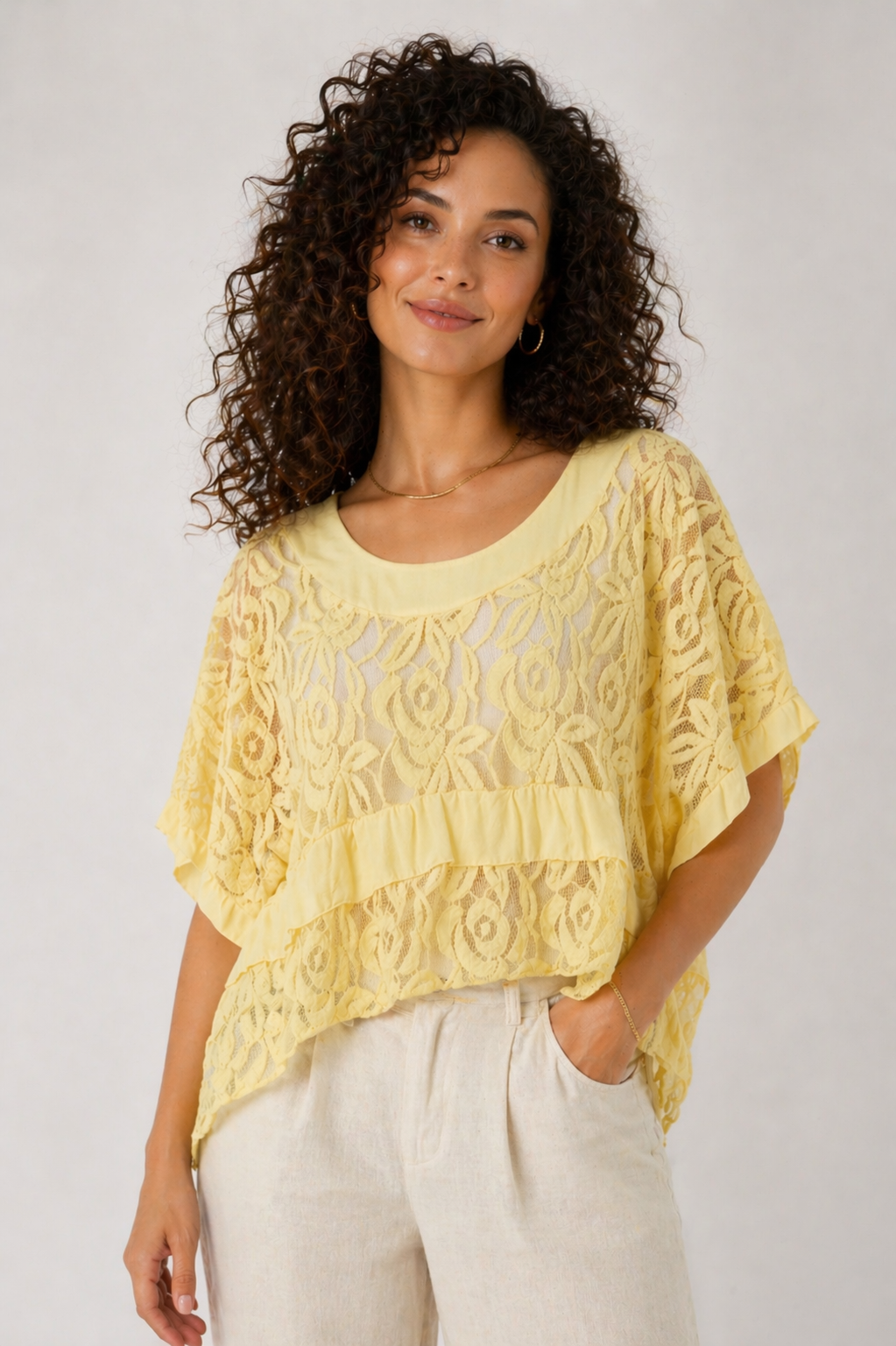 Abelie Short Lacey Cropped Top size 12-18 - Image 6