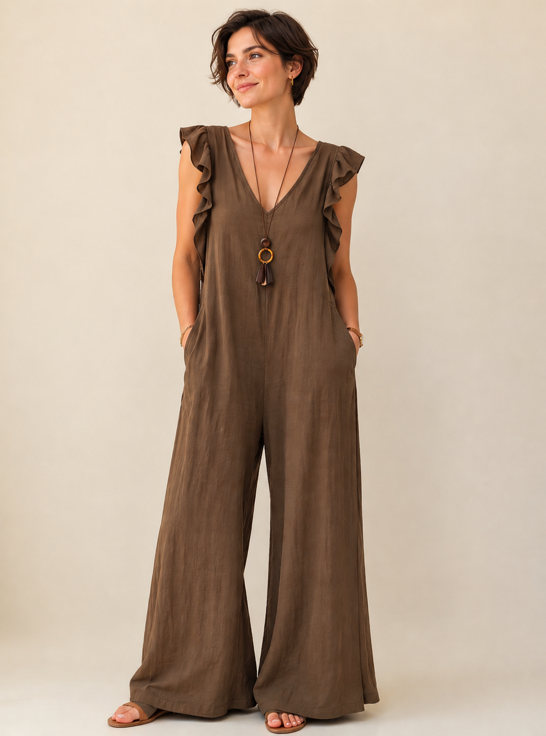 Atlin Sleeveless Wide Leg Jumpsuit 12-18 - Image 6