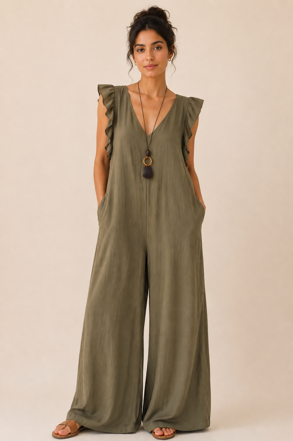 Atlin Sleeveless Wide Leg Jumpsuit 12-18 - Image 4