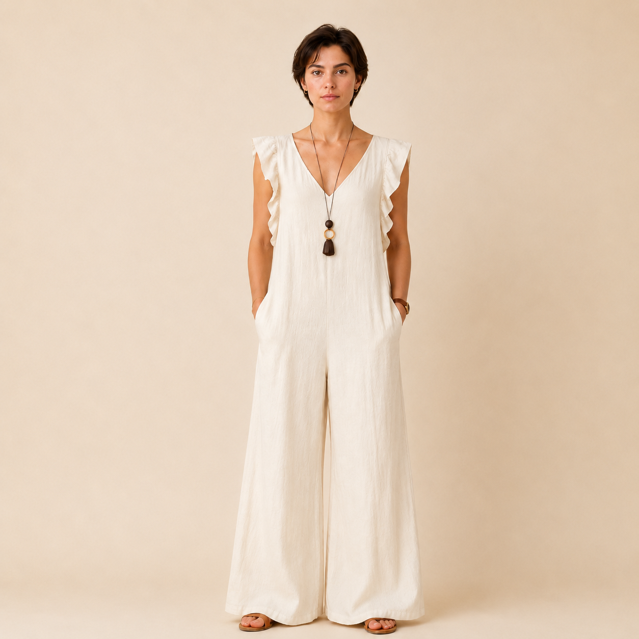 Atlin Sleeveless Wide Leg Jumpsuit 12-18