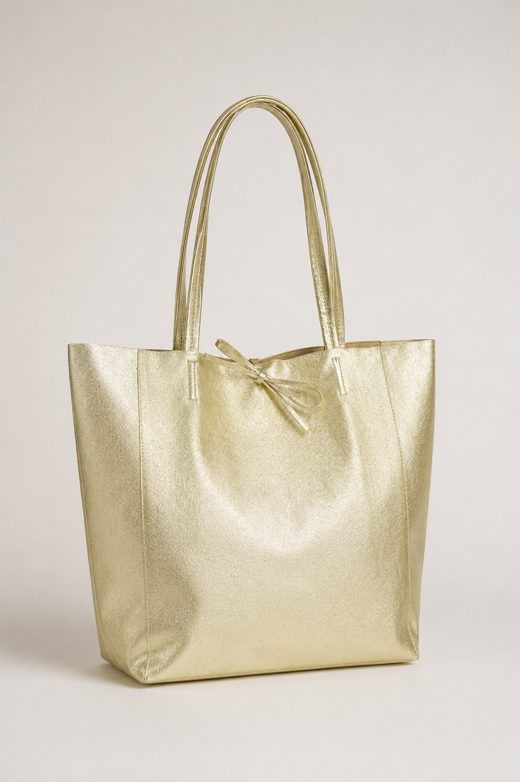 Metallic Leather Tote Bag - Image 12