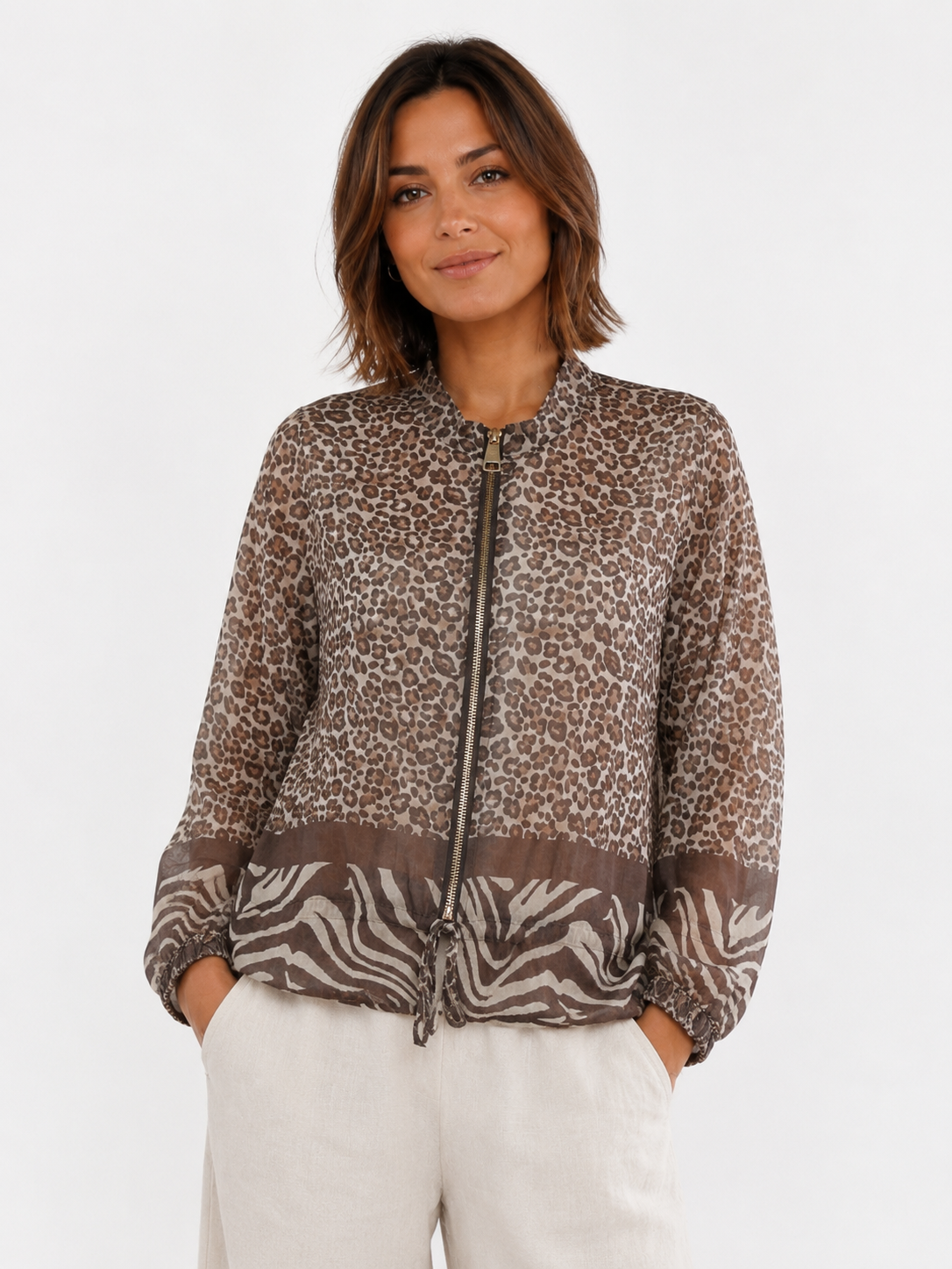 Alex Animal Print Lightweight Short Jacket 10-16 - Image 5