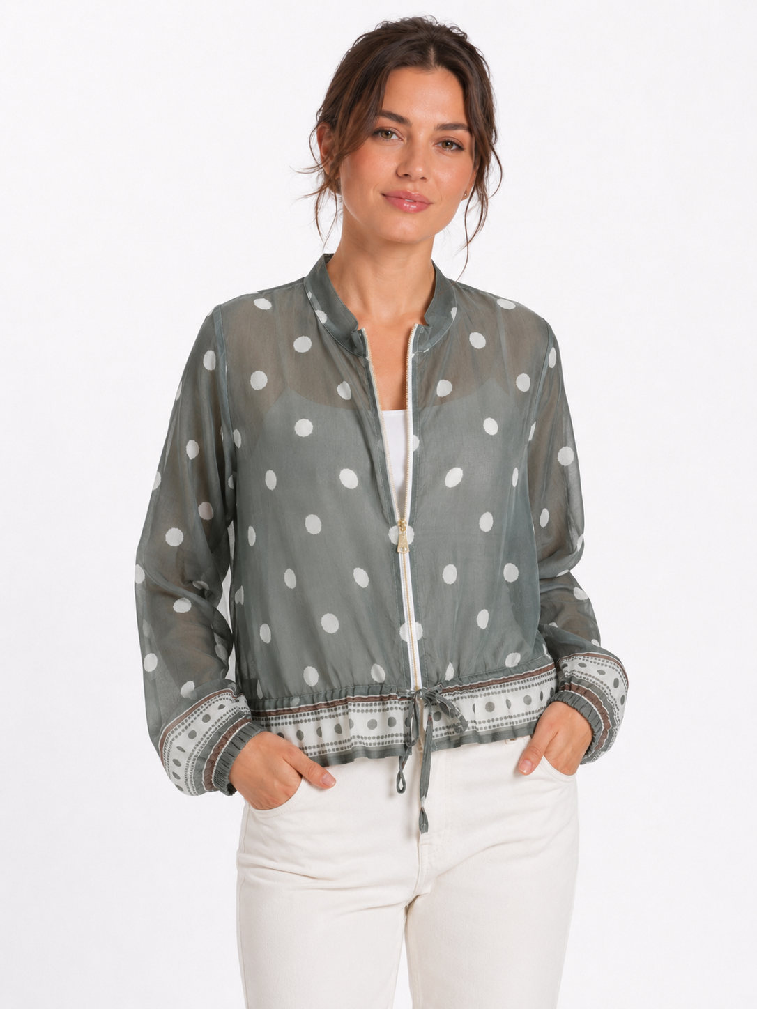 Benro Polka Dots Printed Short Jacket 10-16 - Image 4