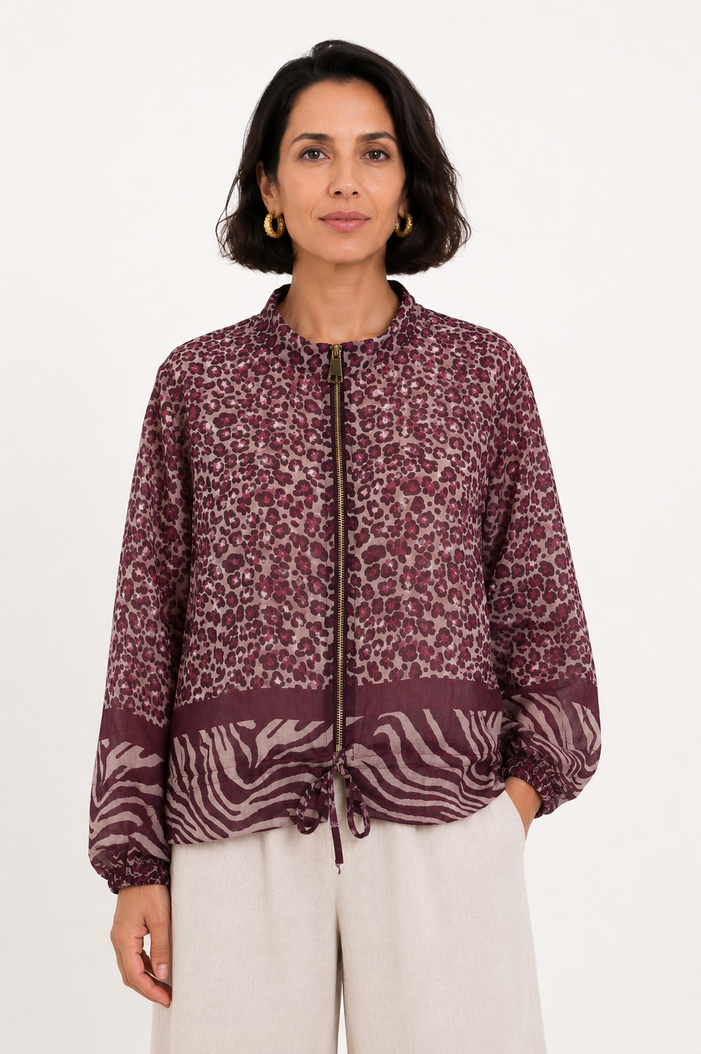 Alex Animal Print Lightweight Short Jacket 10-16 - Image 3