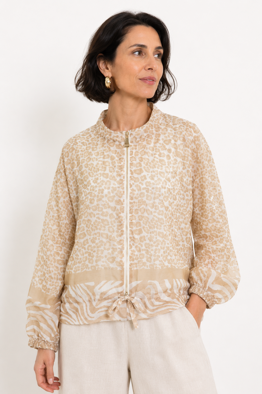 Alex Animal Print Lightweight Short Jacket 10-16 - Image 2